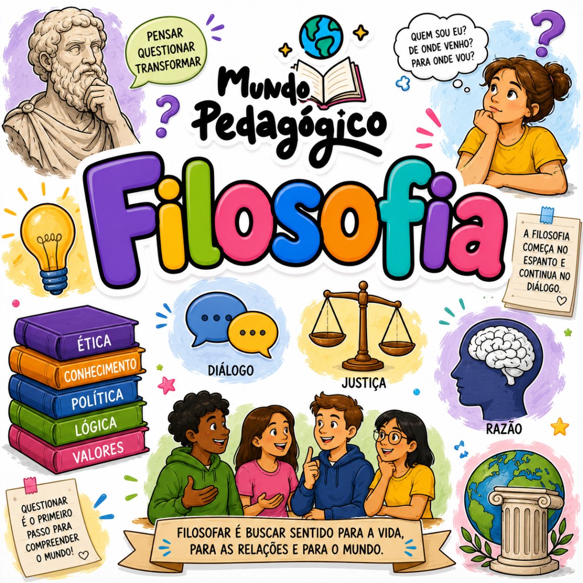 Capa do pack de Filosofia para o Ensino Médio